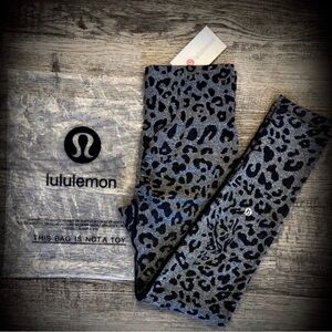 Lululemon Gray Leopard Print Leggings
